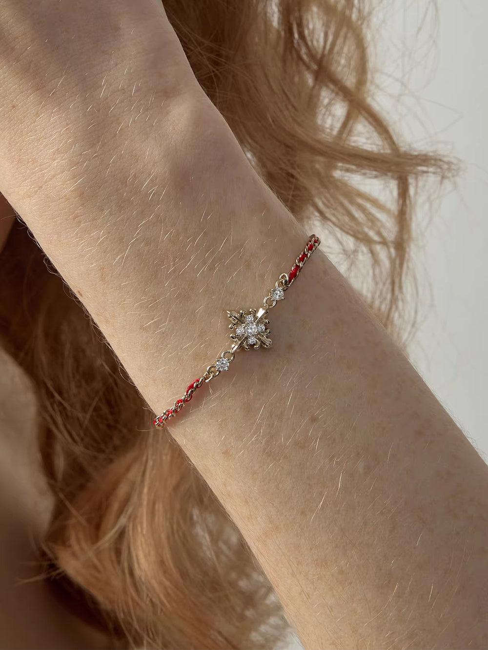 MUKTANK×SUN HUNTER Iris Woven Red String Bracelet