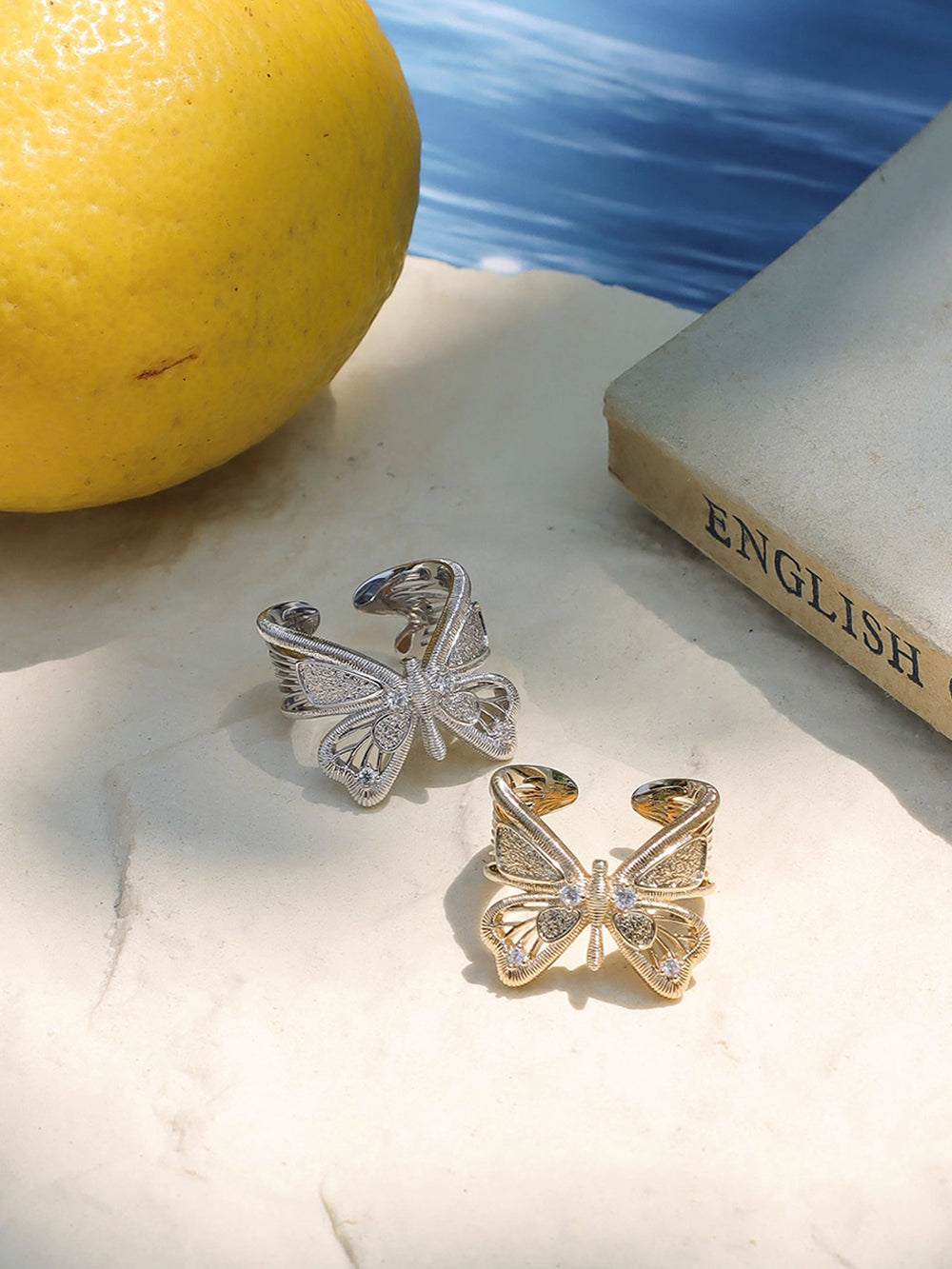 MUKTANK×SUN HUNTER “Emergence”Lace Butterfly Wing Ring