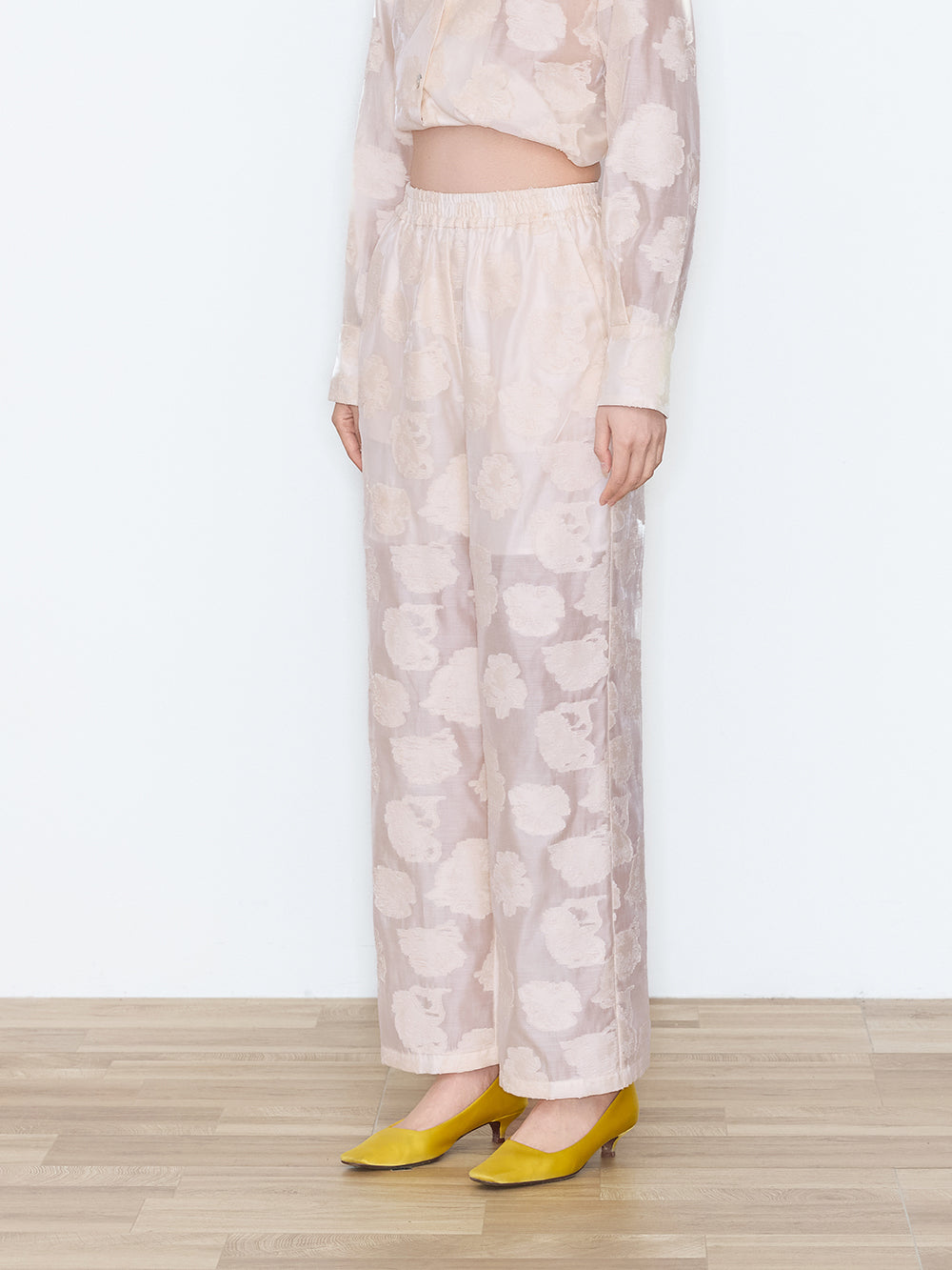MUKZIN×Capsule Collection New Chinese-Style Embossed Floral Long Sleeve Shirt