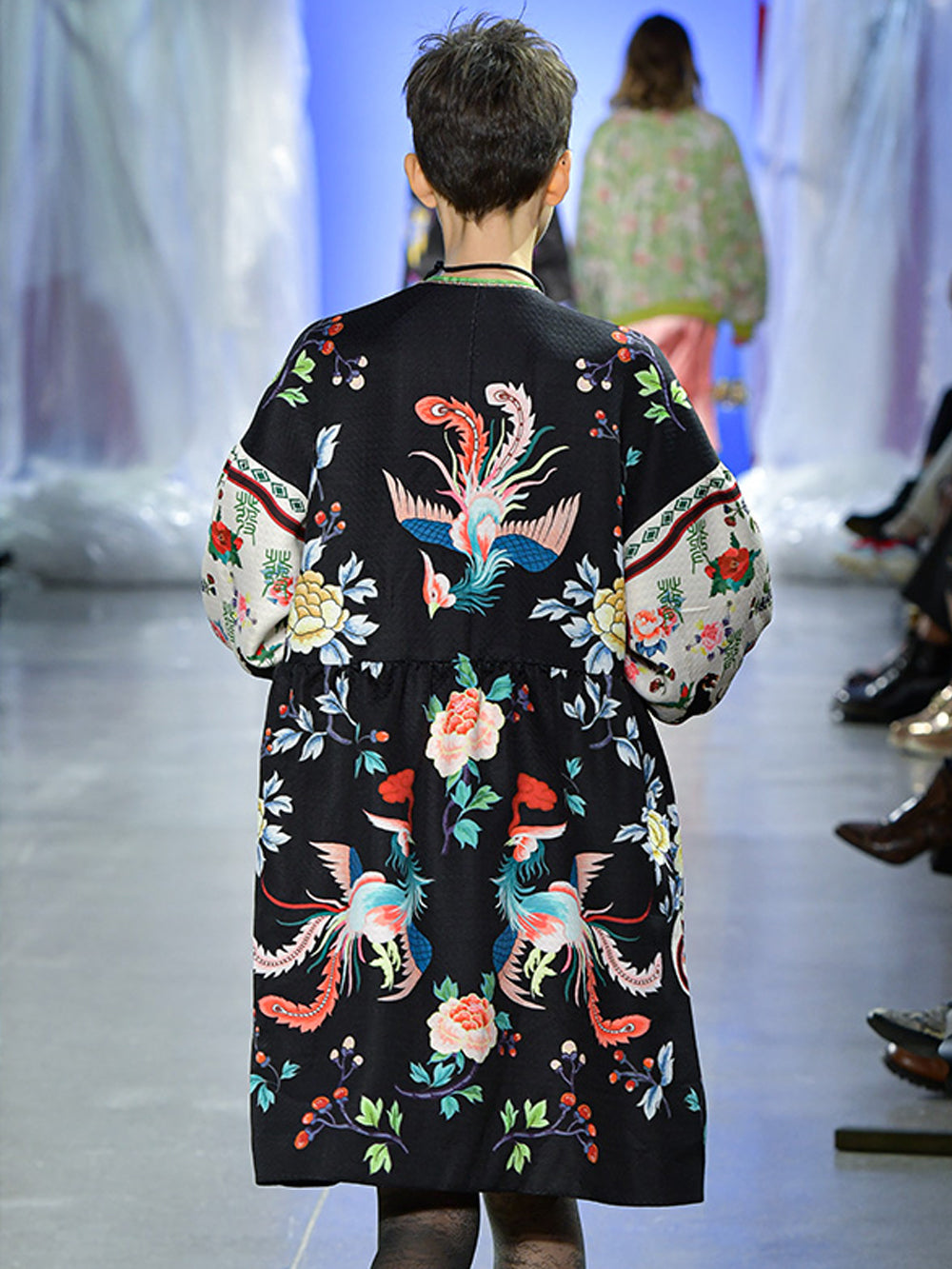 MUKZIN Contrasting Loose Printed Chinese Dress
