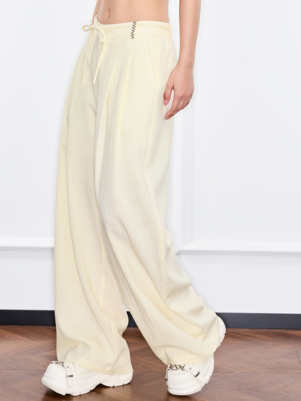 MUKZIN "Ode to the New Summer"Light Yellow New Chinese-style Trousers