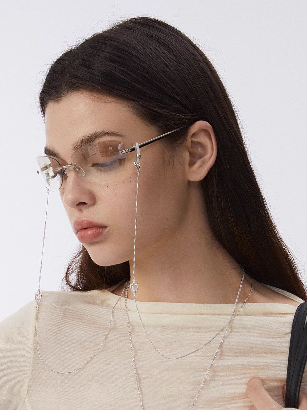 MUKTANK×SUN HUNTER Heart lace glasses chain