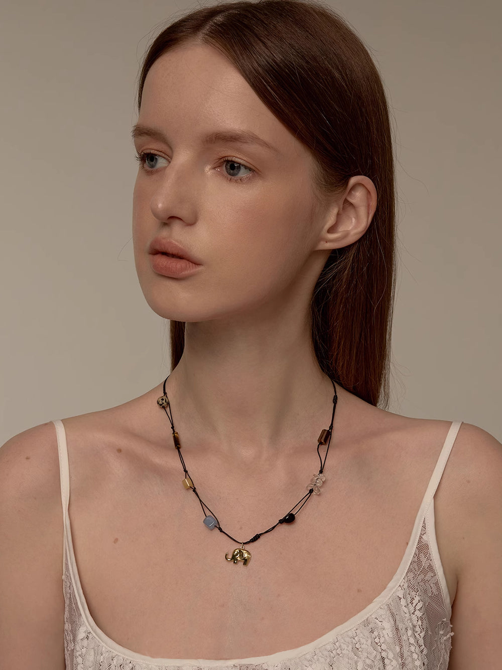MUKTANK×SUN HUNTER Tiger's Eye Acorn Necklace