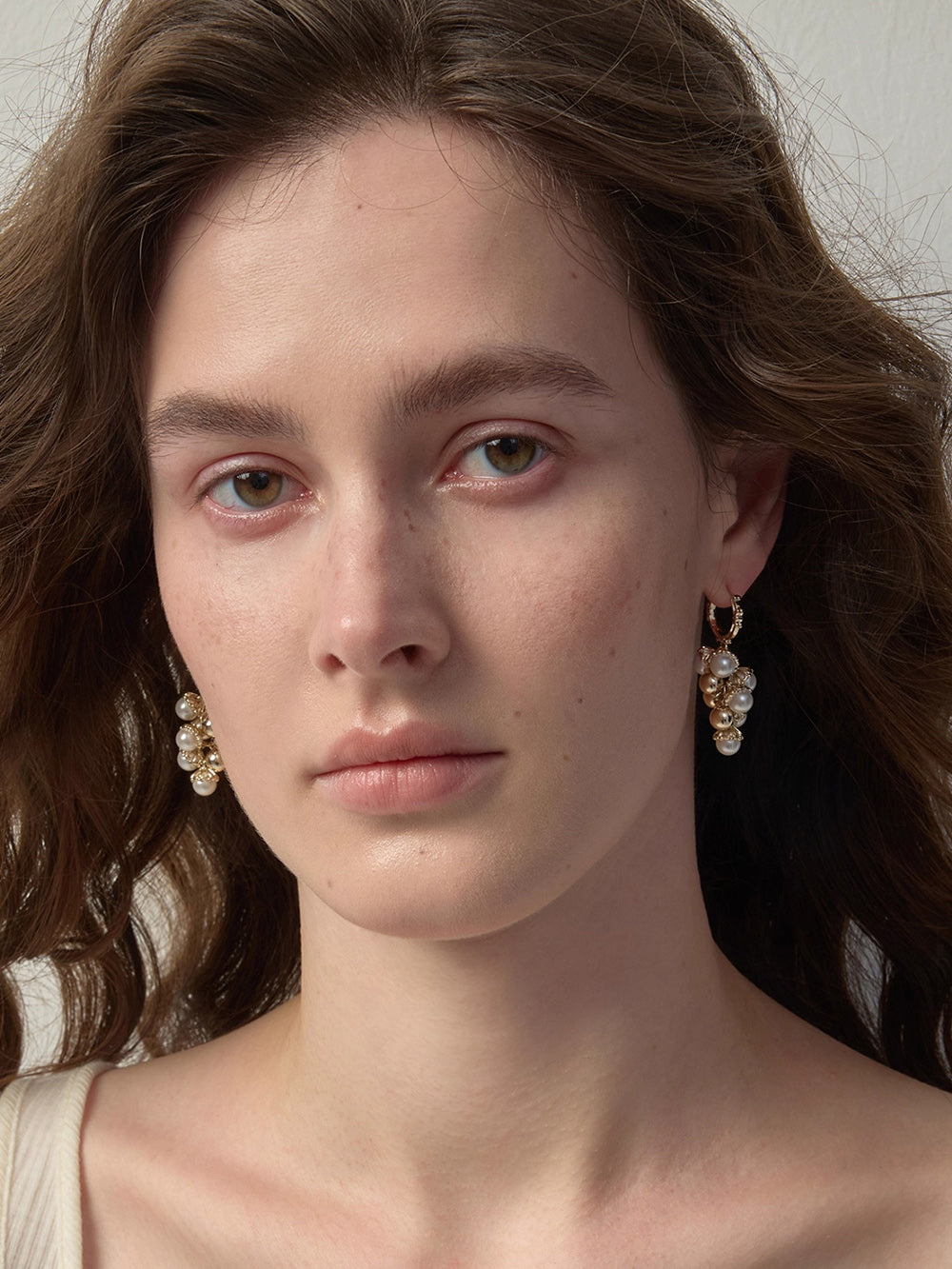 MUKTANK×SUN HUNTER Pearl Cluster Faux Pearl Ear Cuffs