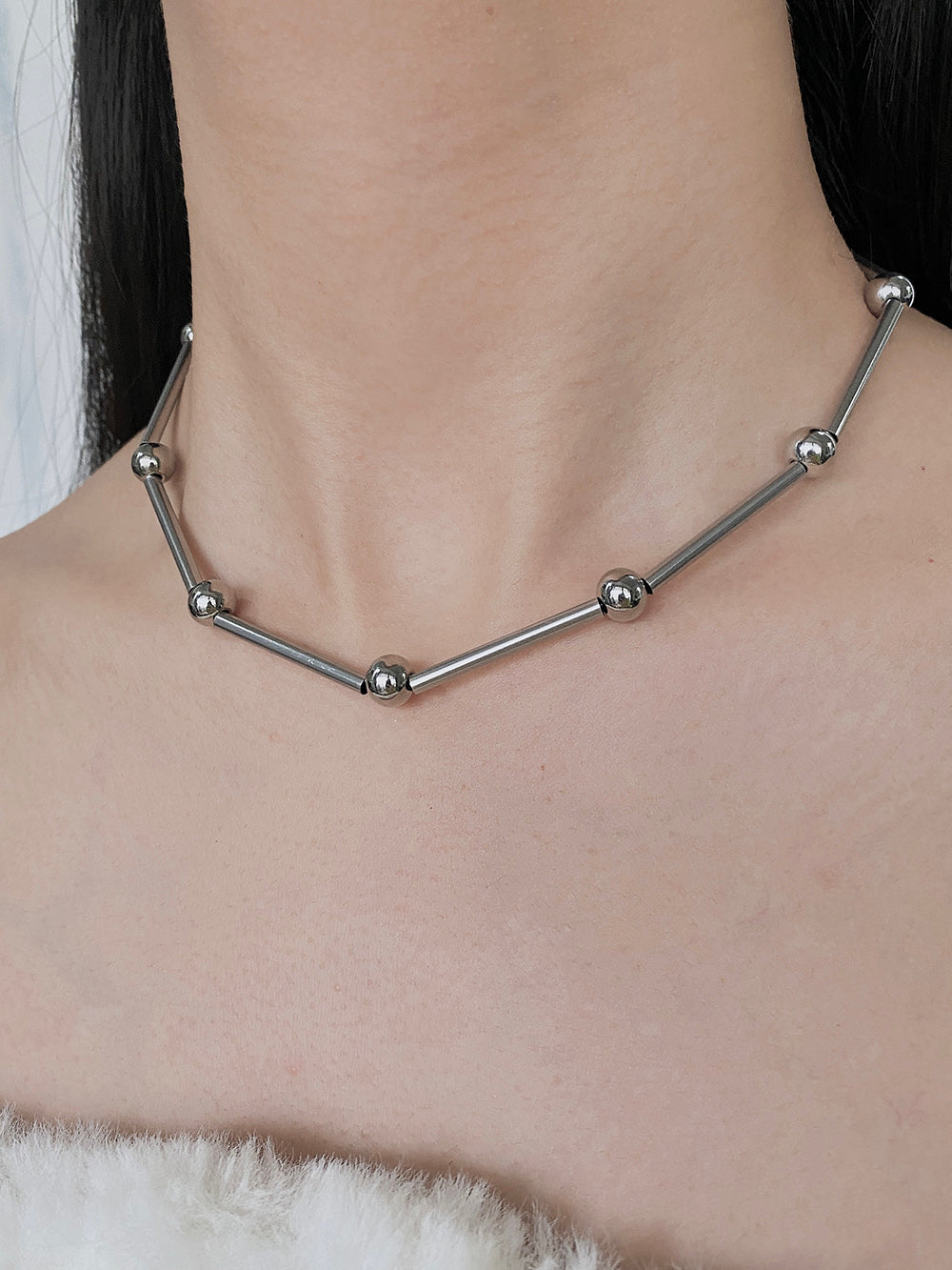 MUKTANK×DARK DREAM Diffuser Stone Pendant Necklace in Two Styles (Style A and Style B) for Layered Wearing