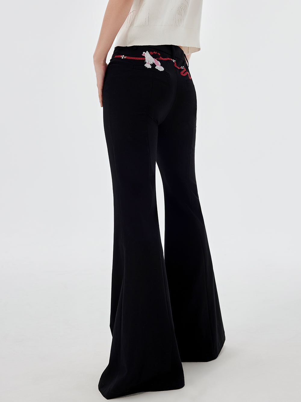 MUKZIN Black Casual Flared Pants
