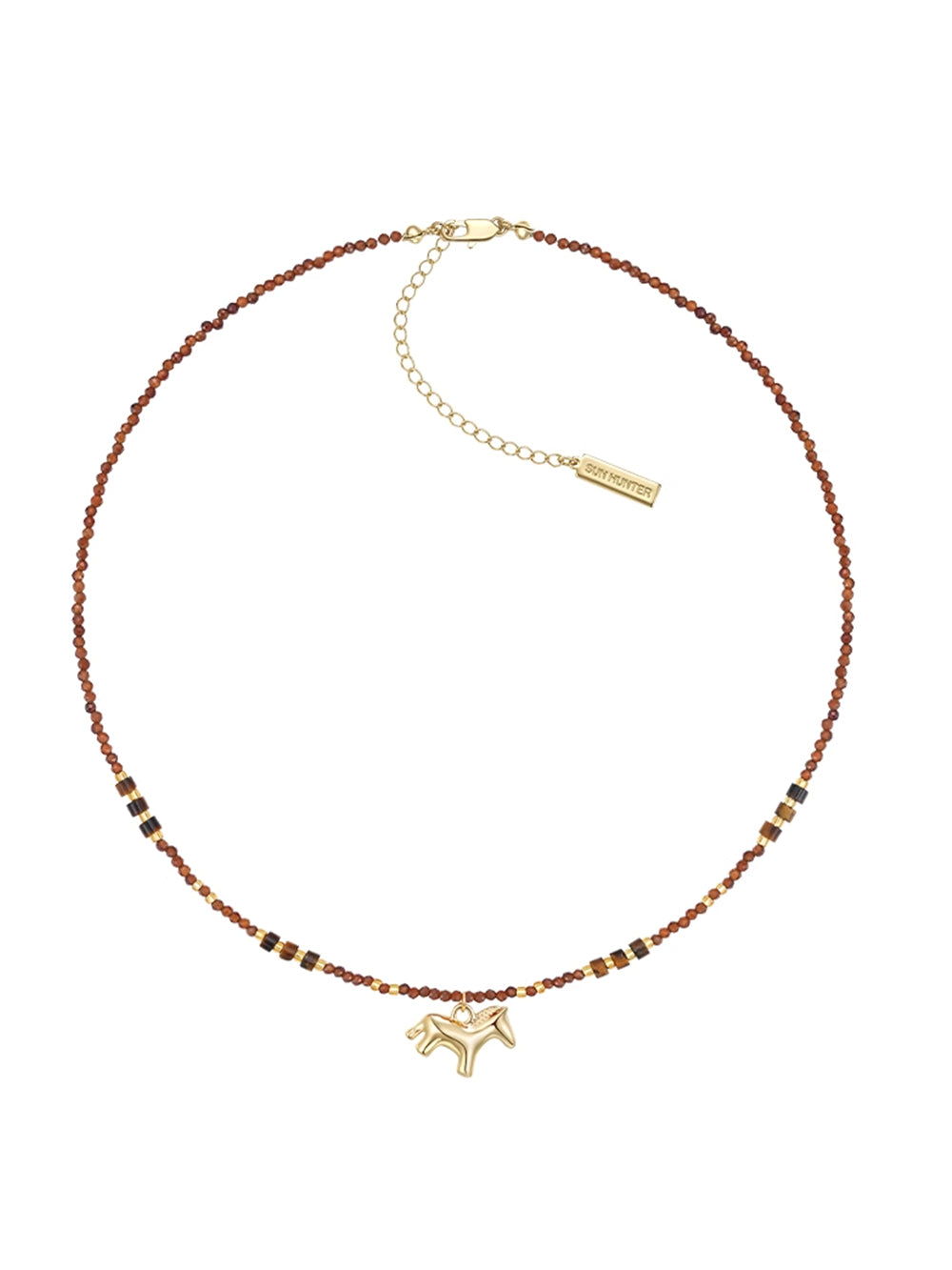 MUKTANK×SUN HUNTER Tiger's Eye Pony Necklace