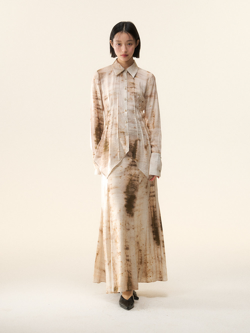 MUKTANK×LOUMUTAKU Top of Khaki Tie-dye Suit