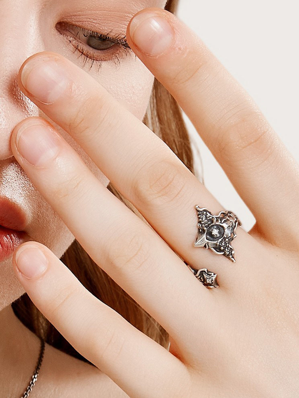 MUKTANK X QUANDO Dark Star's Eye Pure Silver Ring