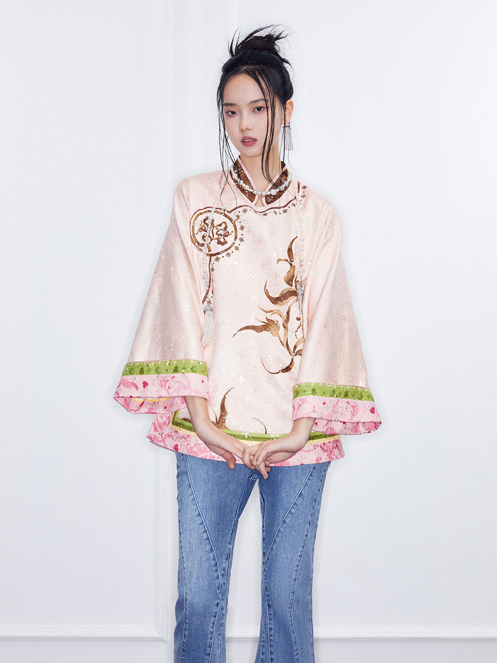 MUKZIN SpringPrelude"Mulan" Neo Chinese Style Sequin Cloak