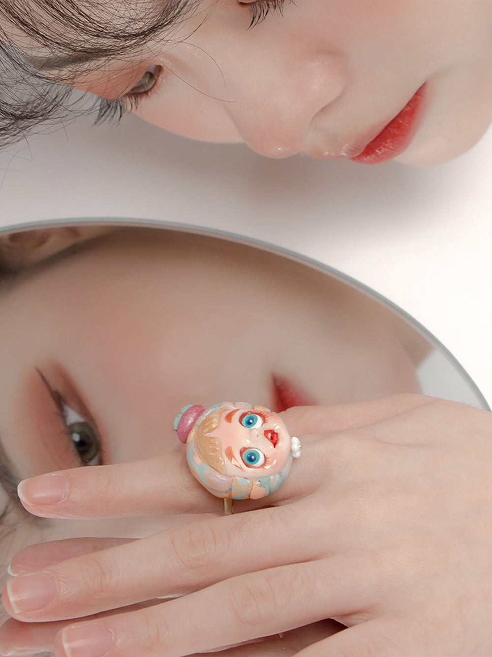 MUKTANK × QUANDO Momoco Handmade Dolls Silver Rings