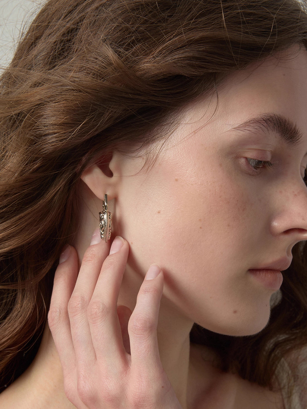 MUKTANK×SUN HUNTER Heart Embossed Ear Cuffs