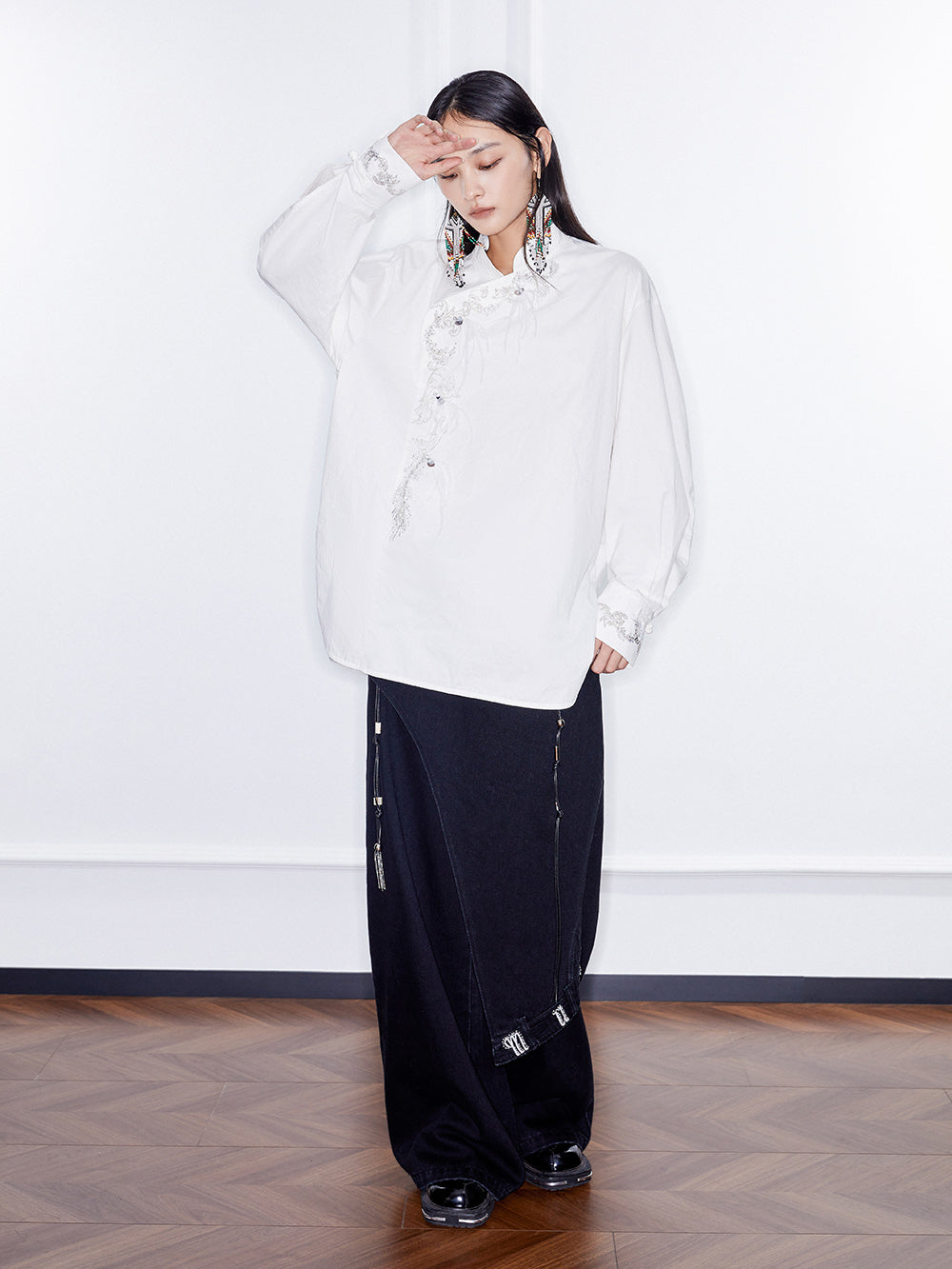 MUKZIN Linglong "Fengqi" Chinese-style Slant Opening Shirt