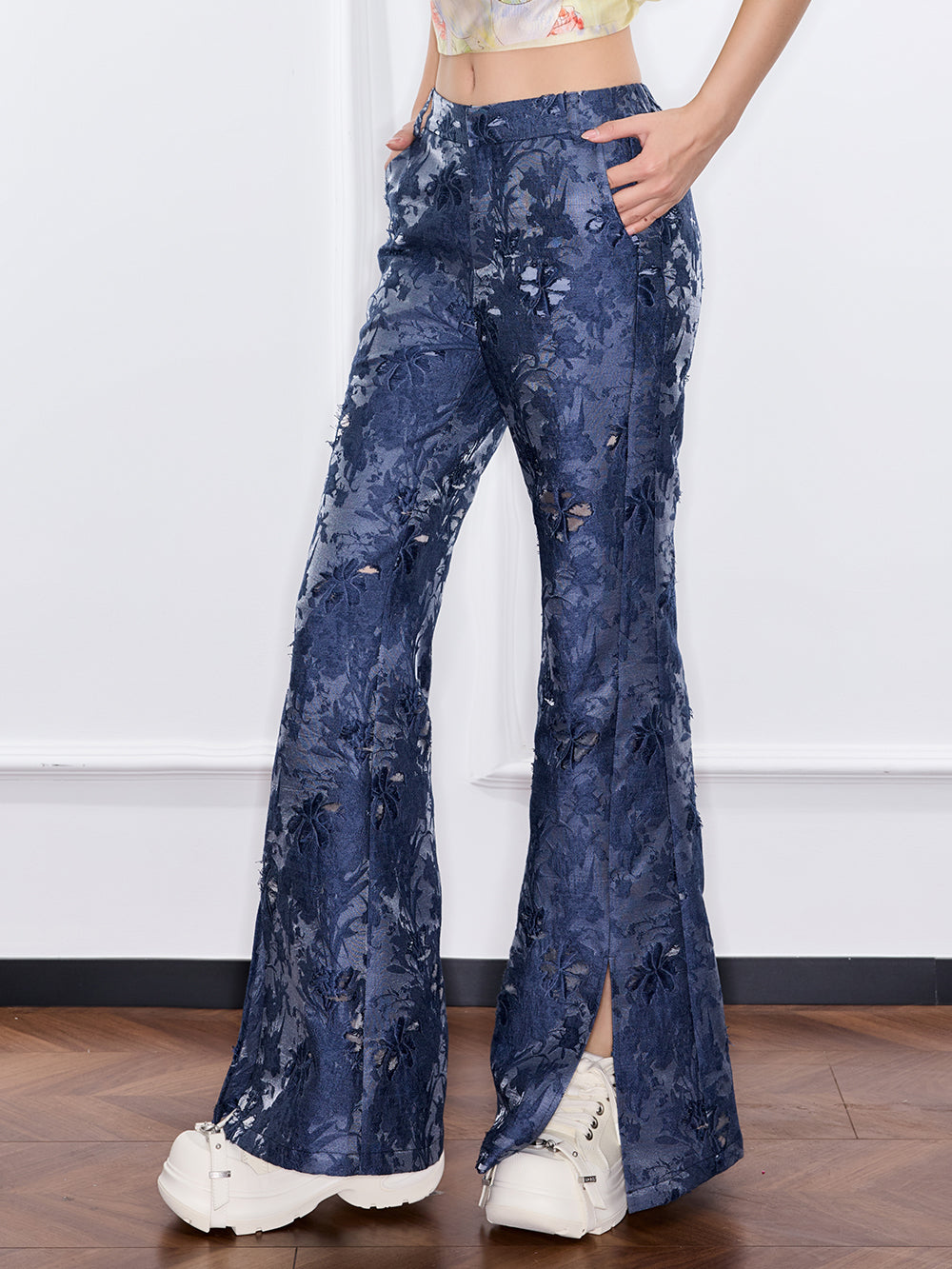 MUKZIN“Capsule Collection”Jacquard Denim Long Trousers