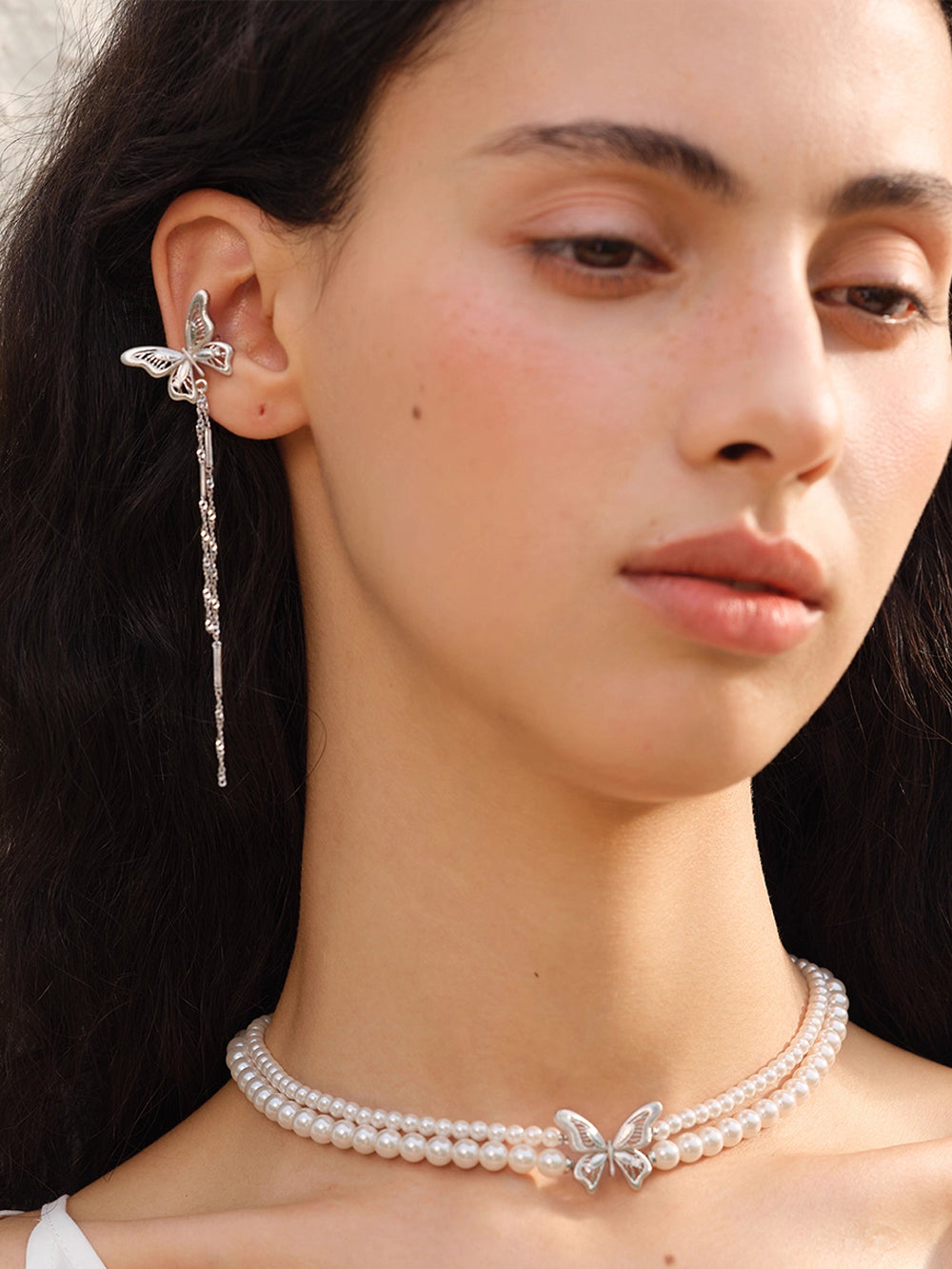 MUKTANK×SUN HUNTER “Emergence”Lace Butterfly Ear Cuff