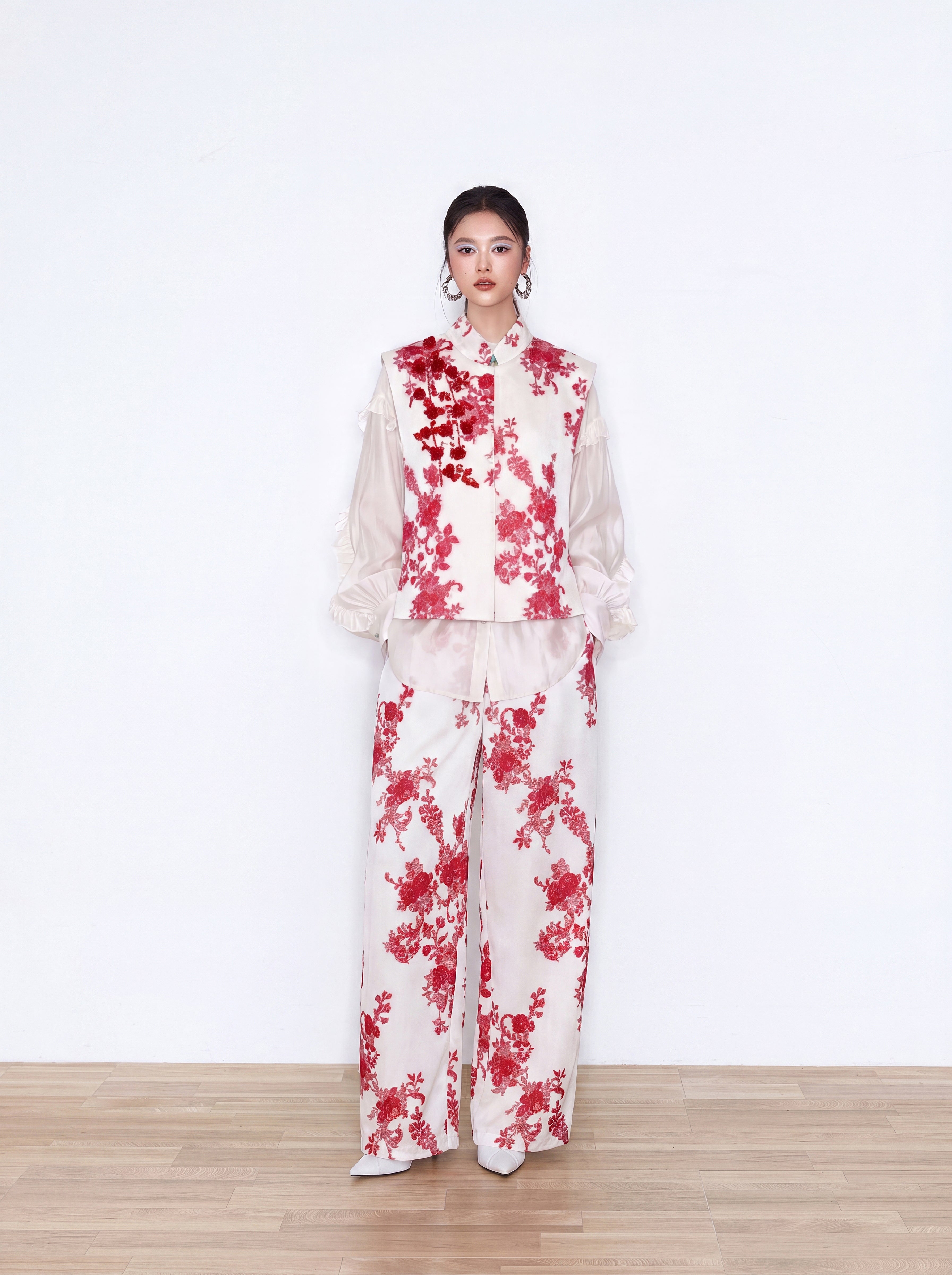 MUKZIN×Flourishing Blooms New Chinese-style trousers