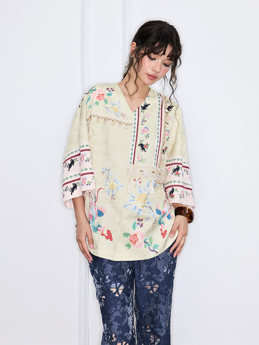 MUKZIN“Capsule Collection”New Chinese-style printed loose coat