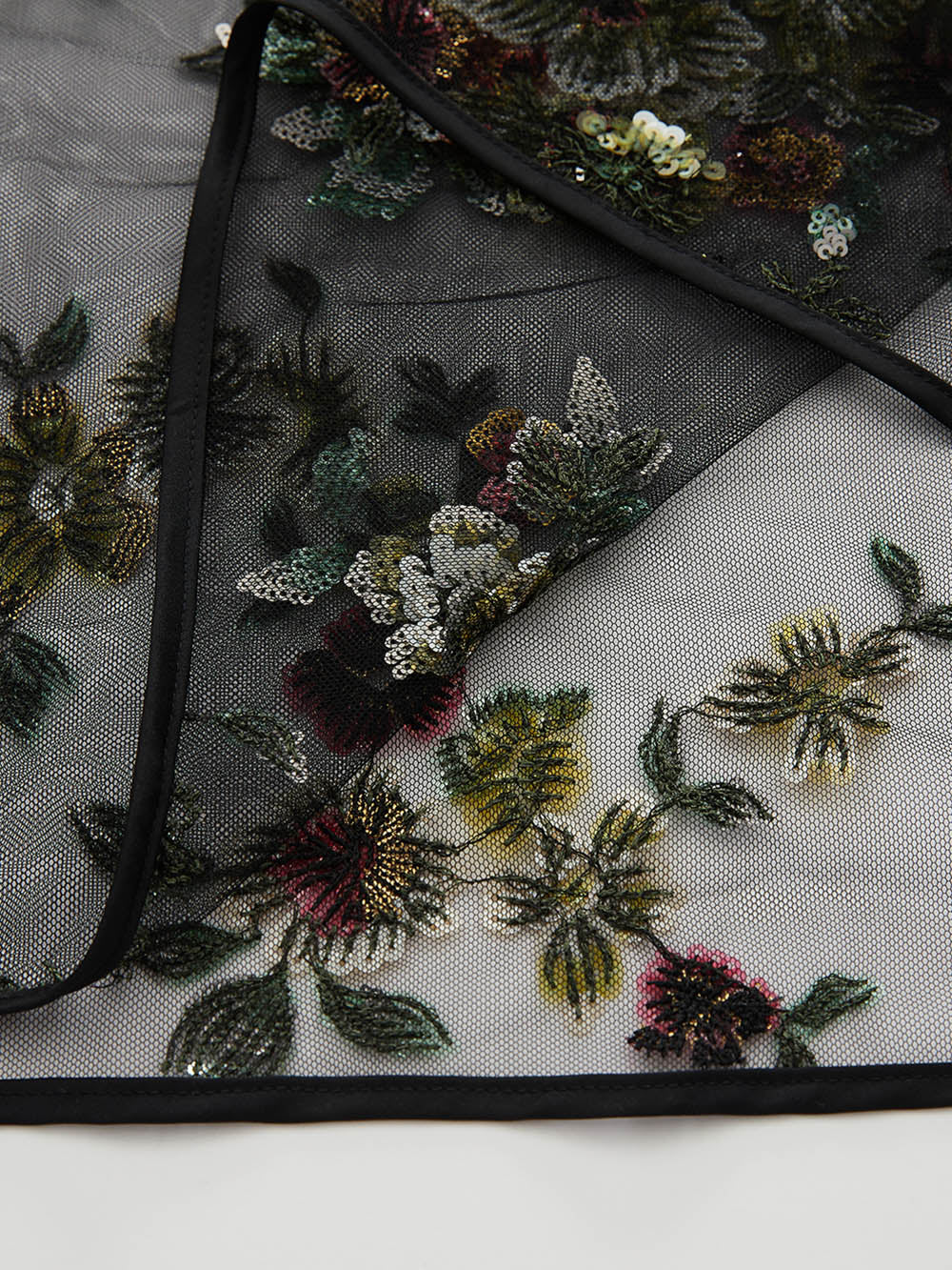 MUKZIN Linglong "Flowers Playing with Shadows"Chinese-style Color-Blocked Shirt Cotton Jacket.