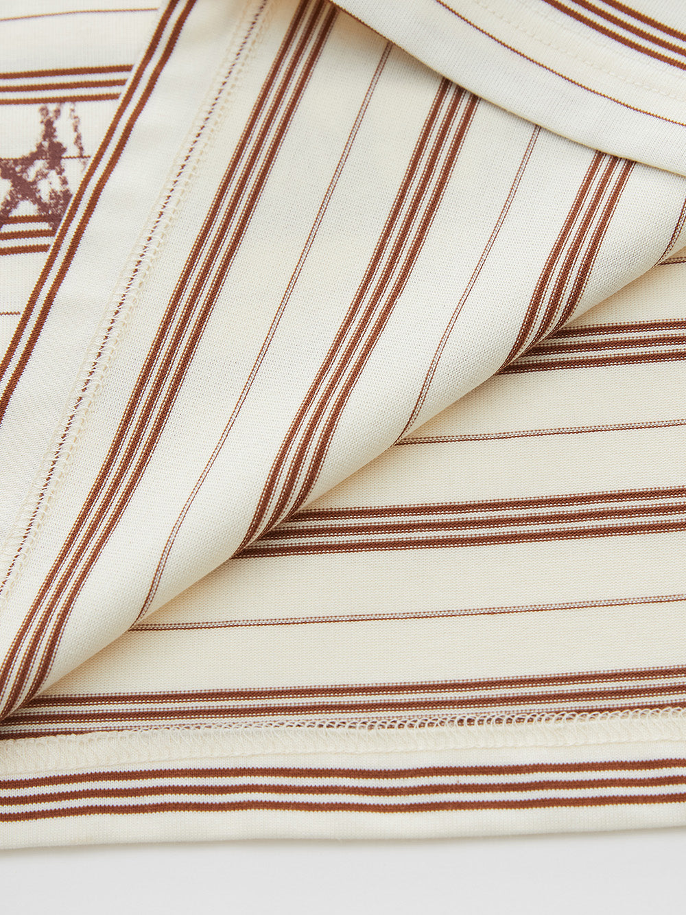 Mukzin "Ode To The New Summer"Khaki Striped Cute Rabbit T-Shirt