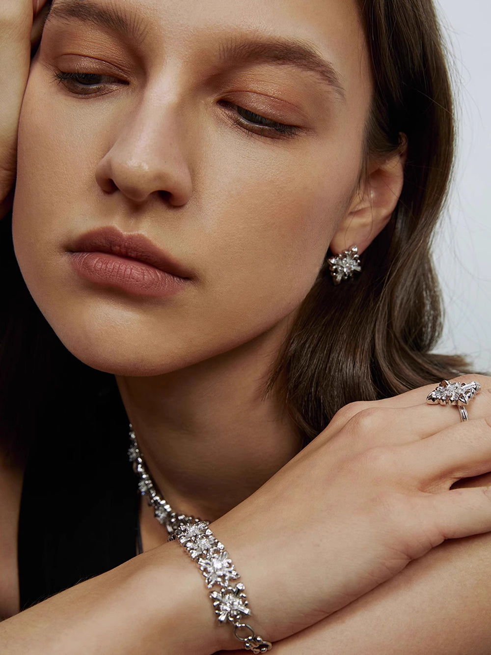 MUKTANK×SUN HUNTER Iris-shaped Square Ring