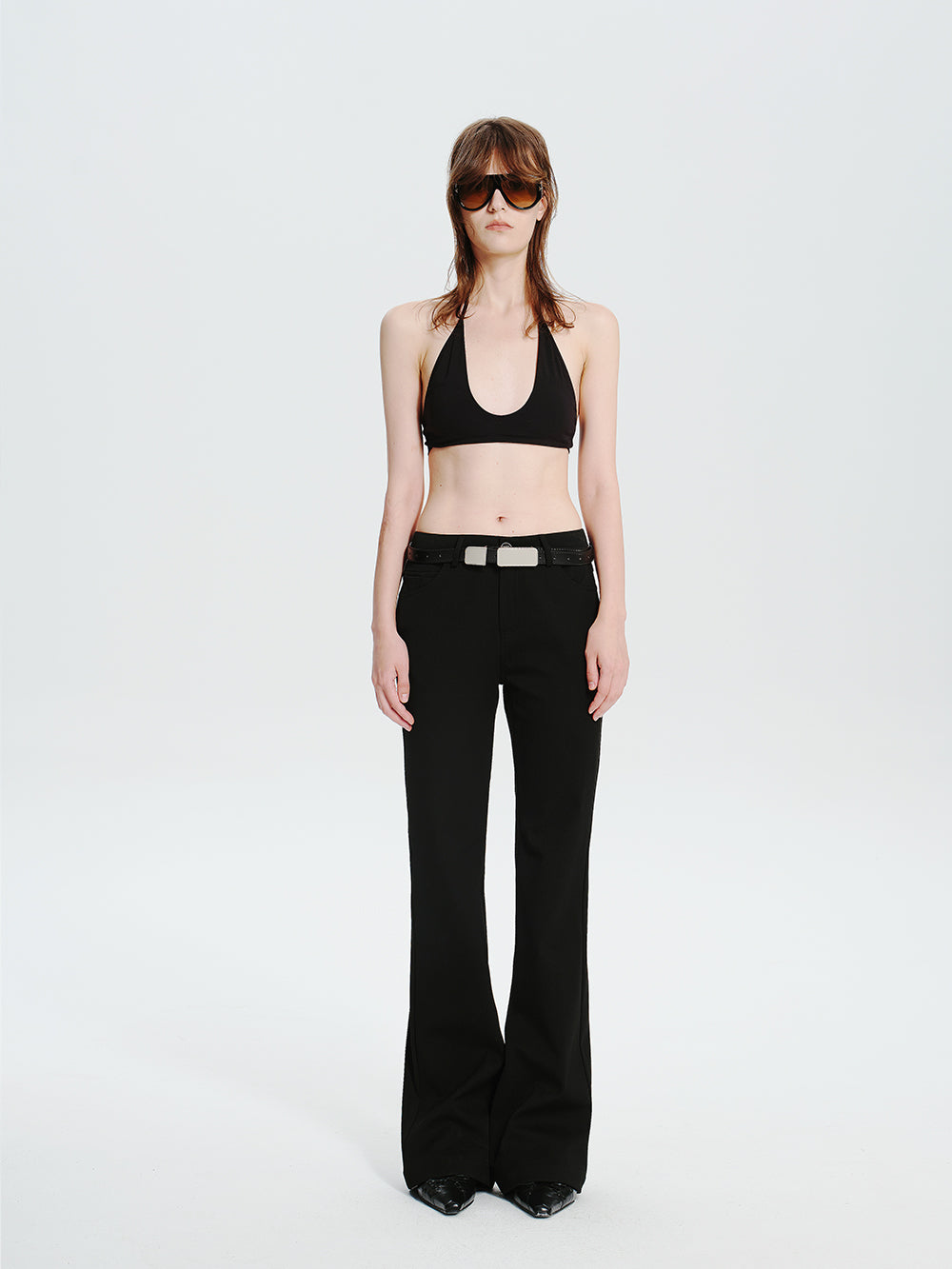 MUKTANK×MODULER Slim-Fit Flared Pants