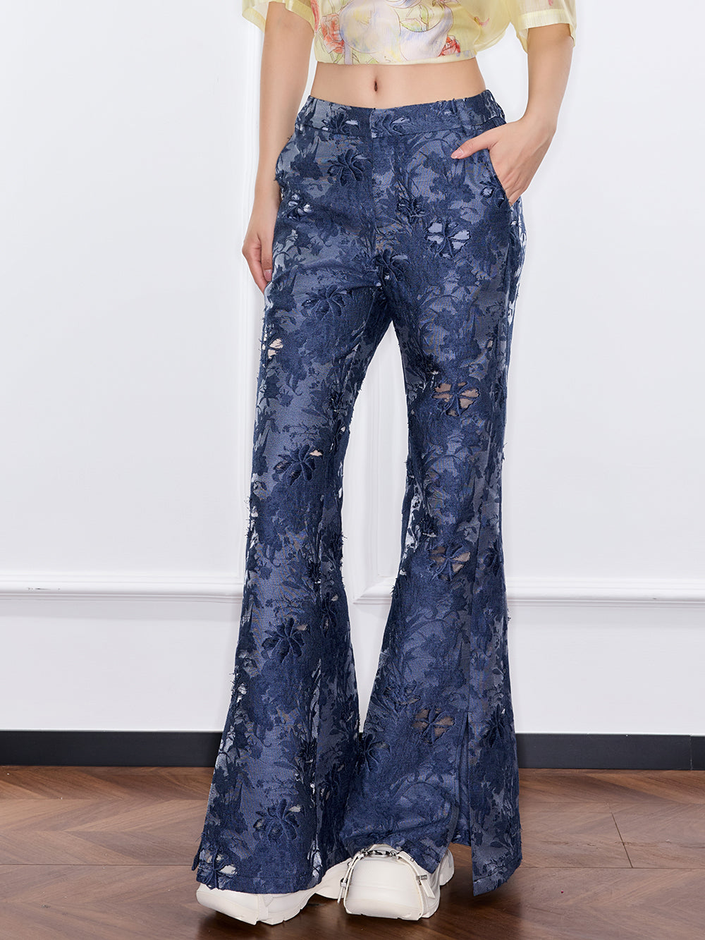 MUKZIN“Capsule Collection”Jacquard Denim Long Trousers