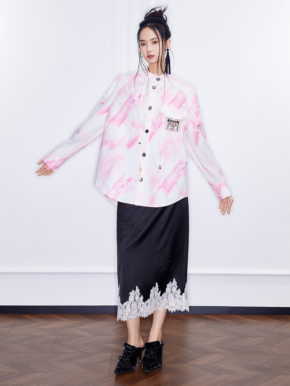MUKZIN SpringPrelude "Peerless" New Chinese - style Color - Blended Patterned Shirt