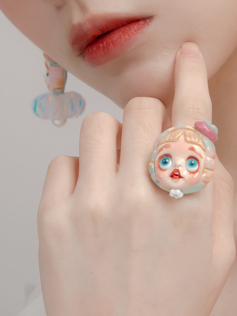 MUKTANK × QUANDO Momoco Handmade Dolls Silver Rings
