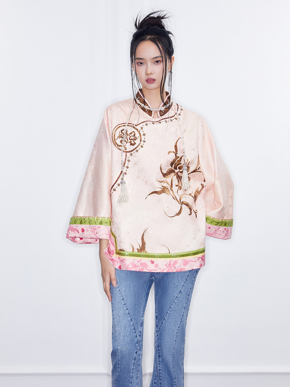 MUKZIN SpringPrelude"Mulan" Neo Chinese Style Sequin Cloak