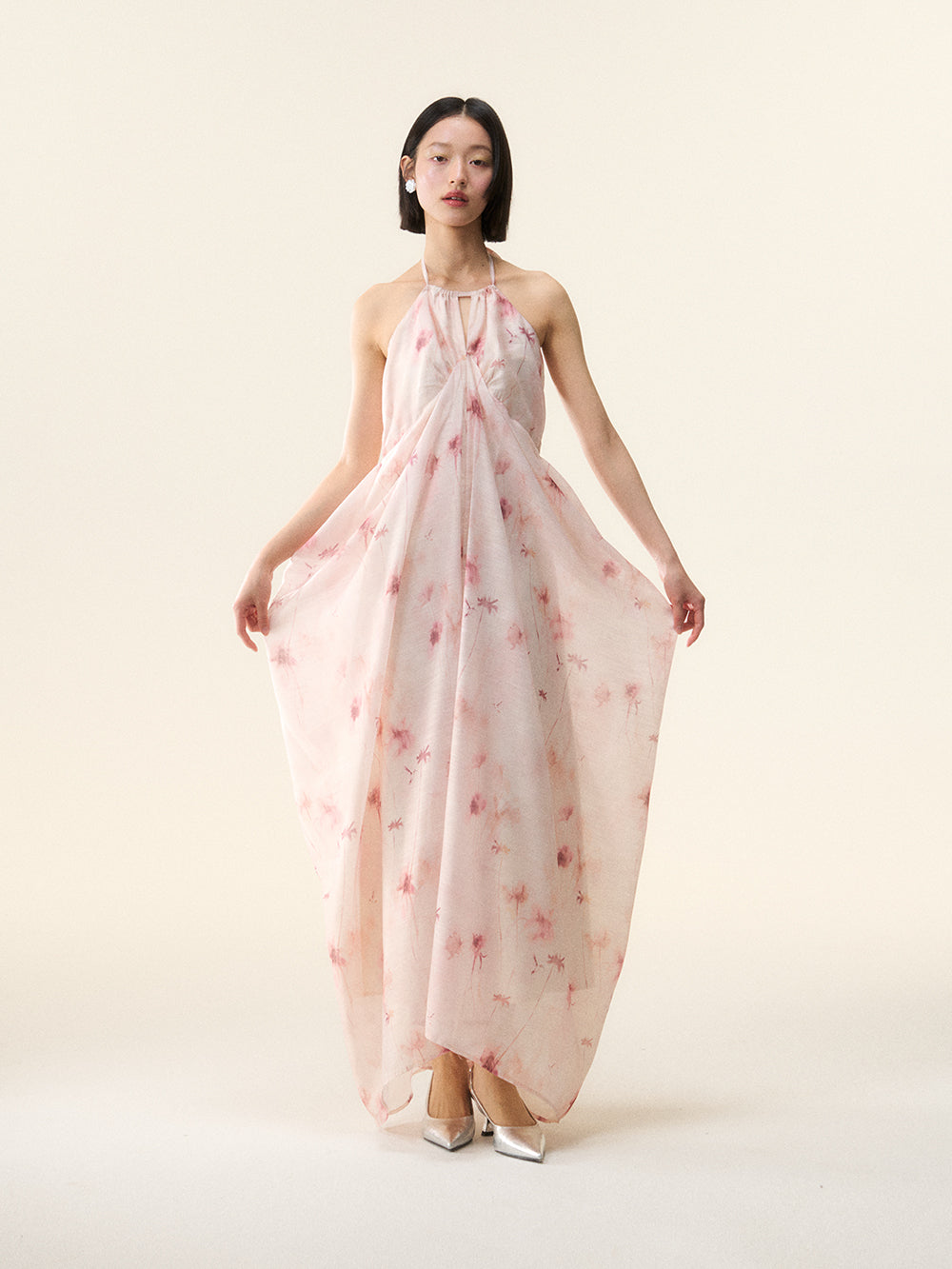 MUKTANK×LOUMUTAKU Halter-neck Dress in the Shape of a Vase