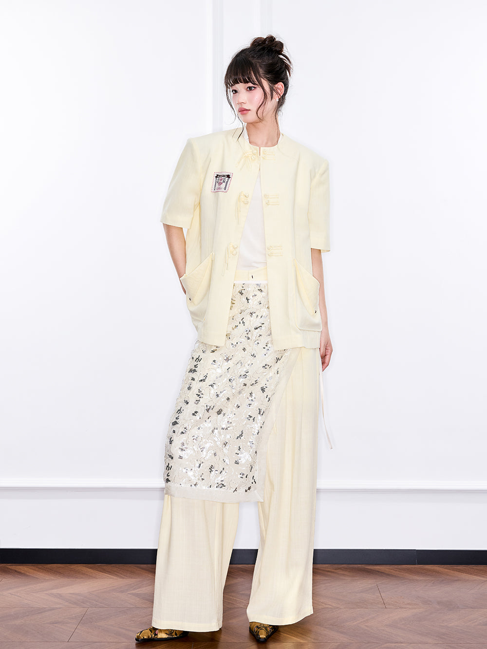 MUKZIN “Ode to the New Summer”Light Yellow Chinese-style Suit Jacket