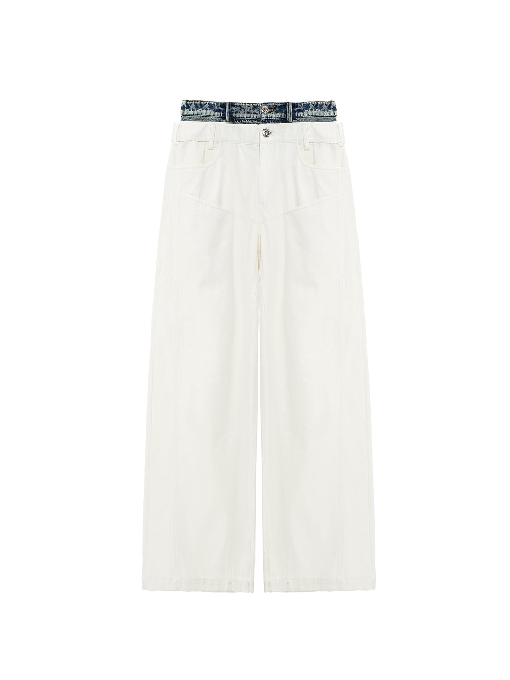MUKTANK×MODULER Waist-Paneled Heavy-Duty Oversized Jeans