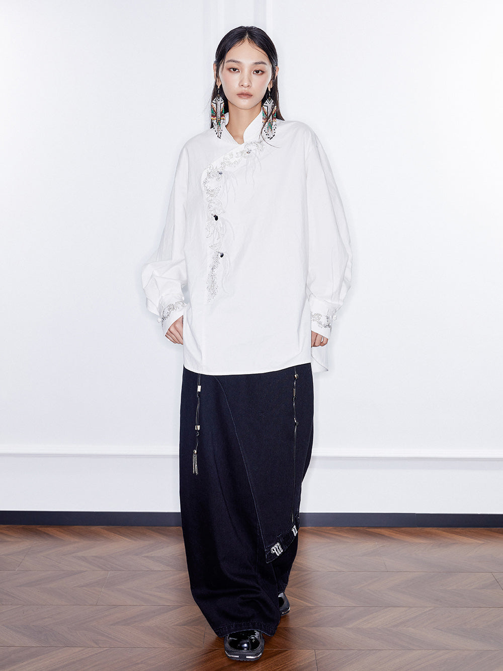 MUKZIN Linglong "Fengqi" Chinese-style Slant Opening Shirt