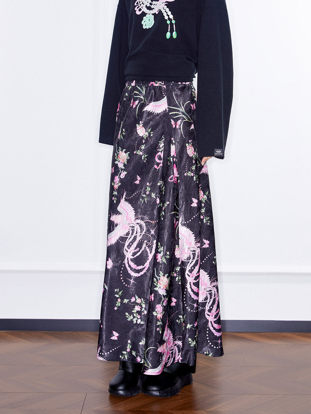 MUKZIN Linglong "Fengqi" High Slit Fishtail Skirt