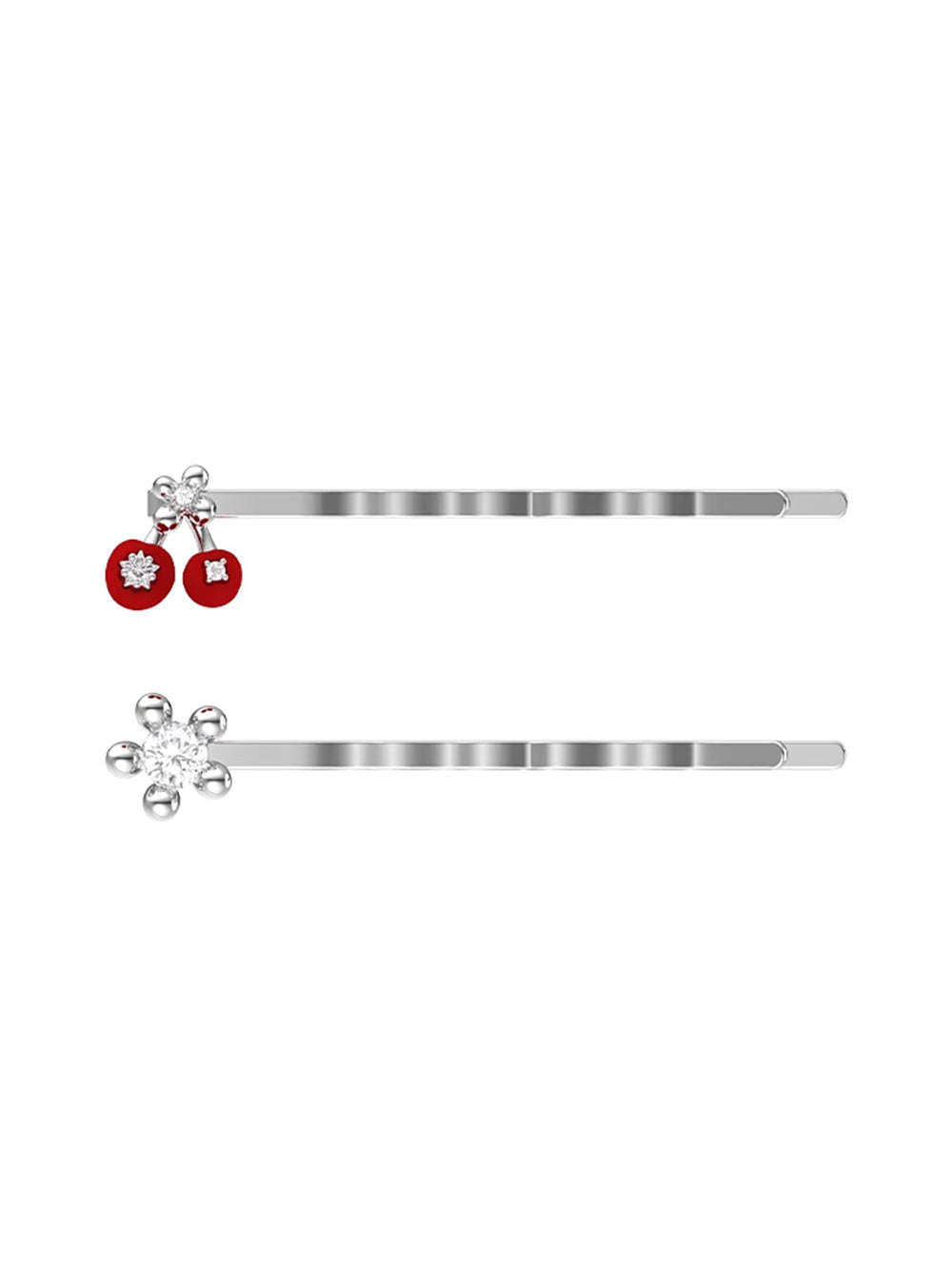 MUKTANK×SUN HUNTER Velvet Cherry Hair Clip Set