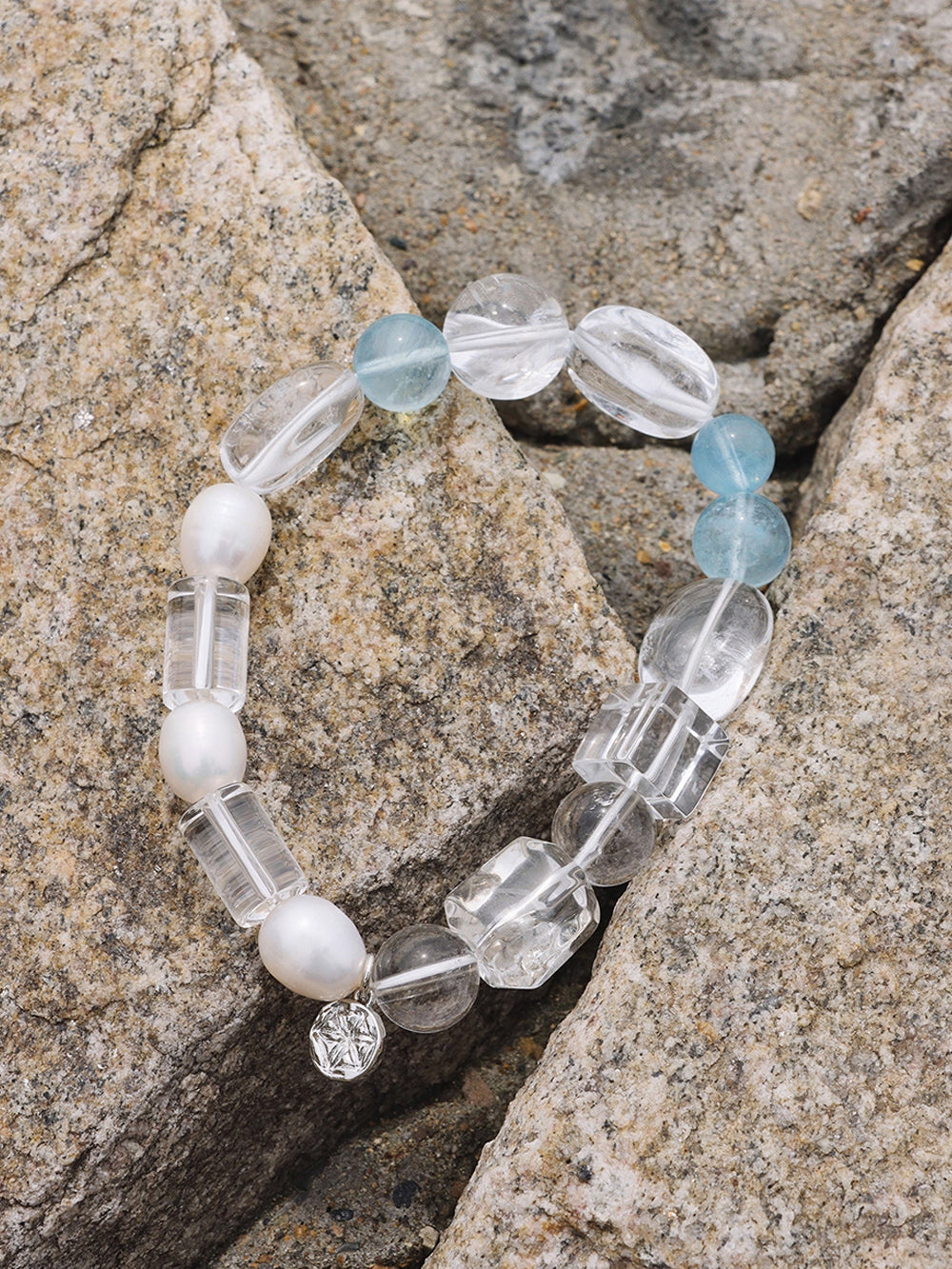 MUKTANK×SUN HUNTER“Fleeting Light”Aquamarine Crystal Bracelet