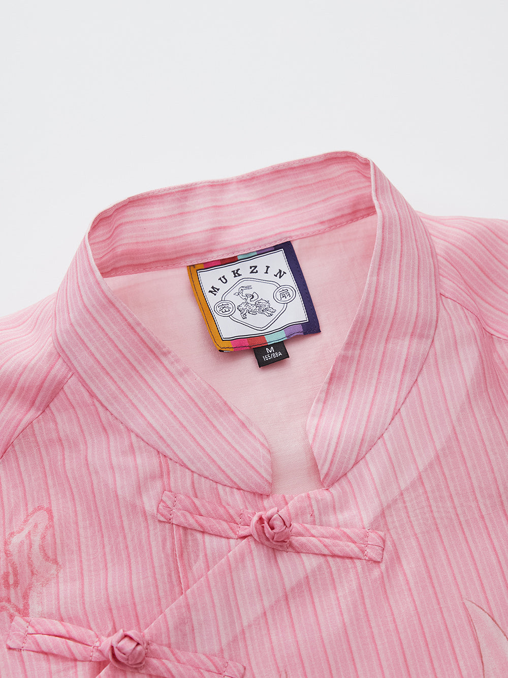 Mukzin "Ode To The New Summer" New Chinese-Style Shirt With Frog Buttons At The Collar And Printed Patterns