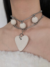 MUKTANK×DARK DREAM Detachable Large Heart-shaped Pendant Dual-purpose Necklace