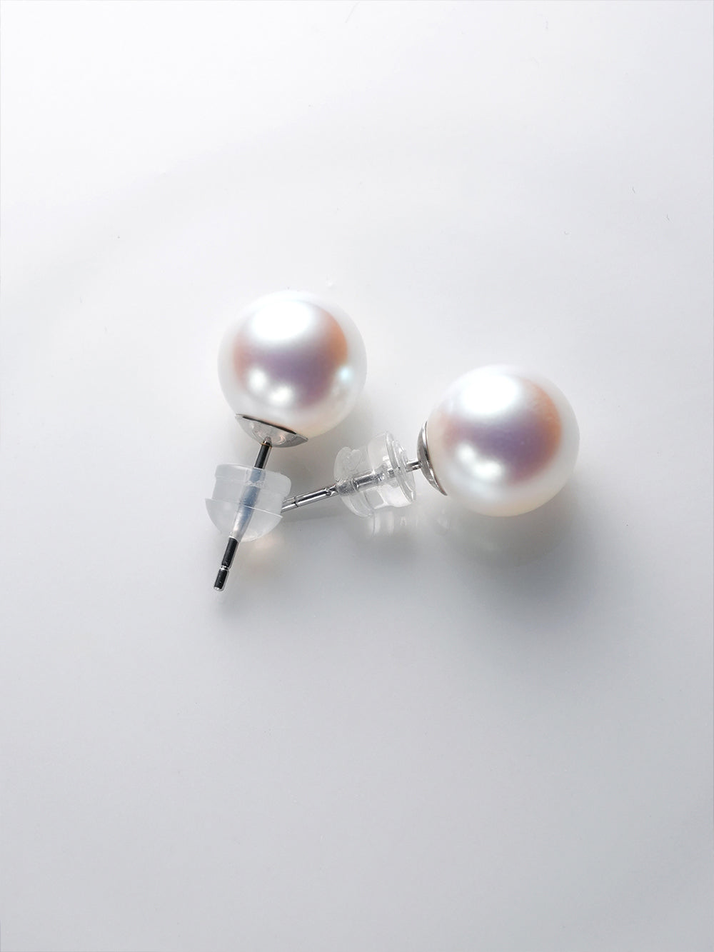 MUKTANK Simple and Versatile Pink and White Earrings