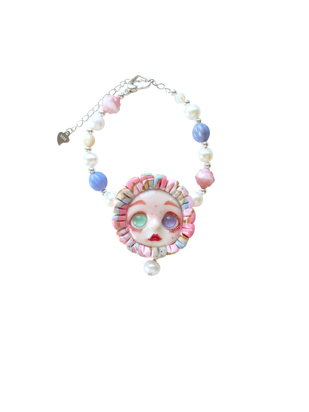 MUKTANK×QUANDO Kui Handmade Doll Pearl Bracelet Sterling Silver