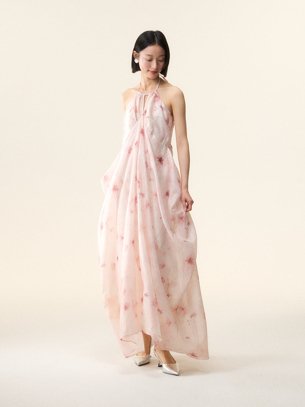 MUKTANK×LOUMUTAKU Halter-neck Dress in the Shape of a Vase