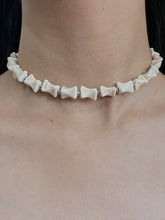 MUKTANK×DARK DREAM Wasteland-style beaded necklace with a bone-shaped design, suitable for various outfits