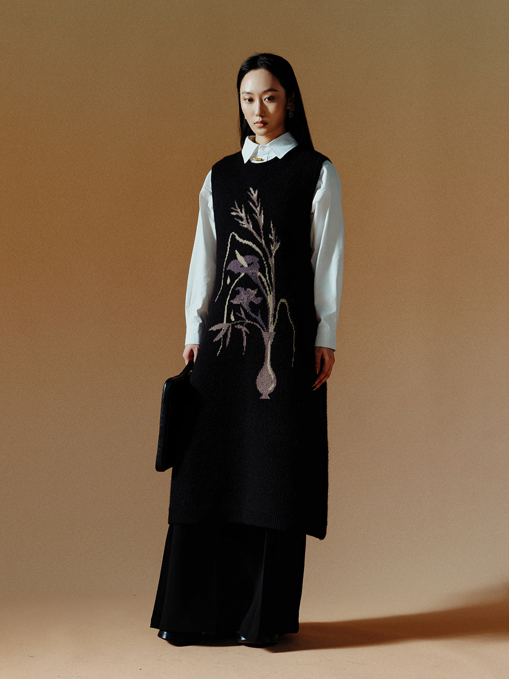 MUKTANK×LOUMUTAKU Sleeveless Dress With a Vase Pattern