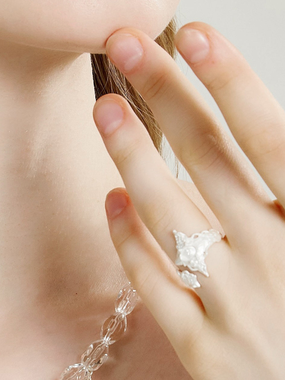 MUKTANK X QUANDO Dark Star's Eye Pure Silver Ring