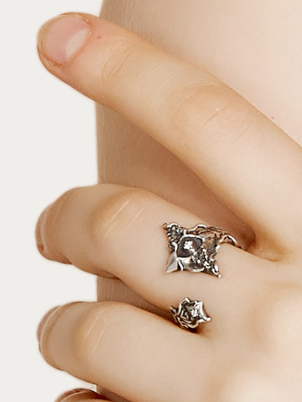 MUKTANK X QUANDO Dark Star's Eye Pure Silver Ring