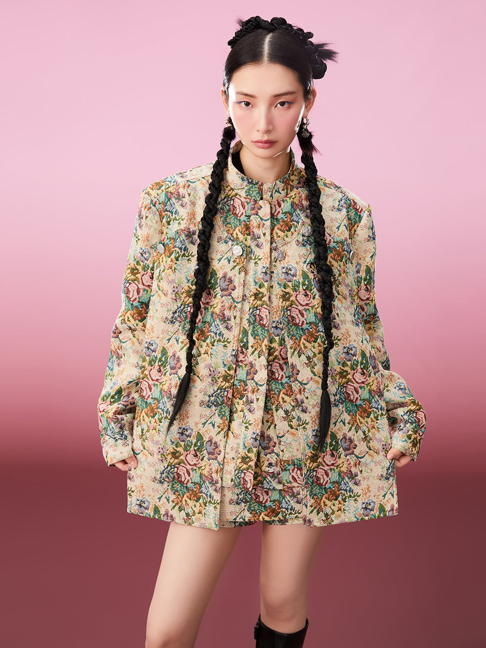 MUKZIN Jacquard Original Skirt Vintage Print