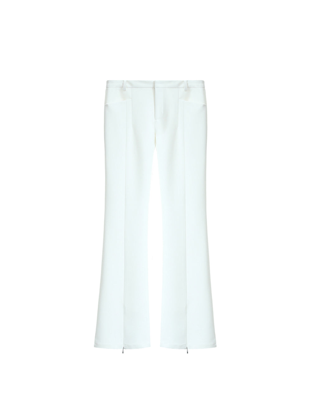MUKTANK×MODULER Slim-fitting low-waisted Slightly Flared Dress Pants With a belt Included