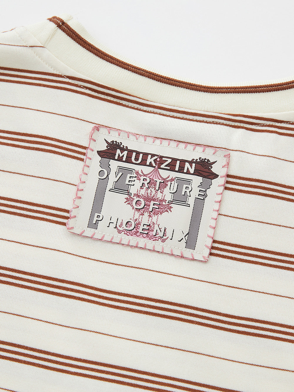 Mukzin "Ode To The New Summer"Khaki Striped Cute Rabbit T-Shirt
