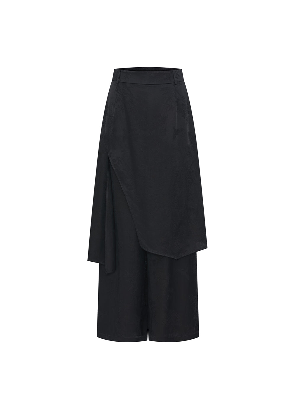 MUKZIN SpringPrelude “Peacock Feather” New Chinese Style Fake Two-piece Wide Leg Trousers Spring Summer