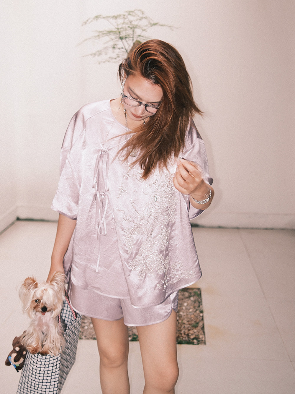 MUKZIN“Capsule Collection”Traditional Chinese Embroidered Set Shorts